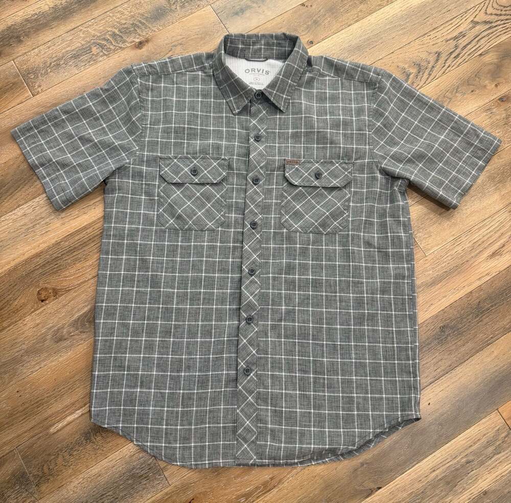 Orvis Classic Collection Plaid Short Sleeve Button Down Shirt Size M